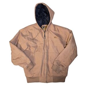 Wells-Lamont Small hooded Canvas  Quilted Lining Outdoor Work Barn Chore Jacket